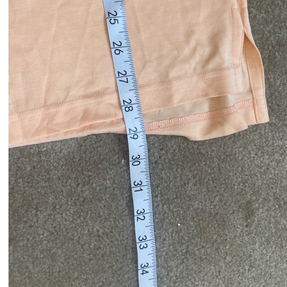 Turtleson Mens Peach Polo Shirt  Short Sleeve Size L Soft moisture Wicking - Picture 8 of 8